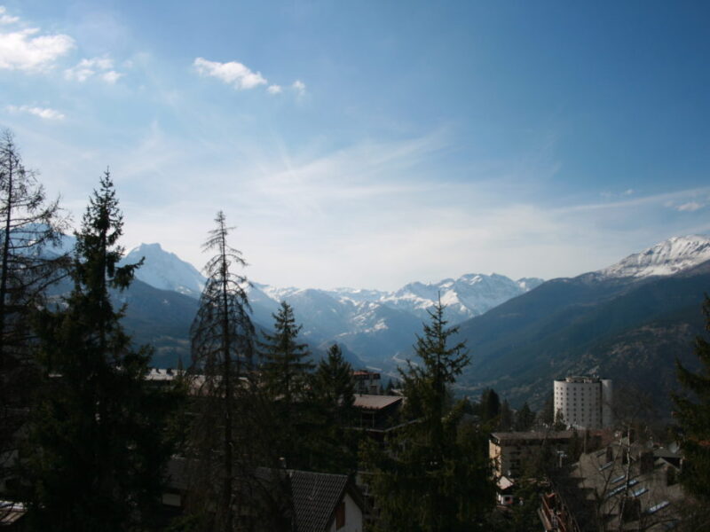View from Belvedere, modern luxury apartment accommodation in Sauze d'oulx, ski holiday