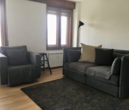 Modern living, kitchen area of ski holiday apartment Belvedere in Sauze d'Oulx