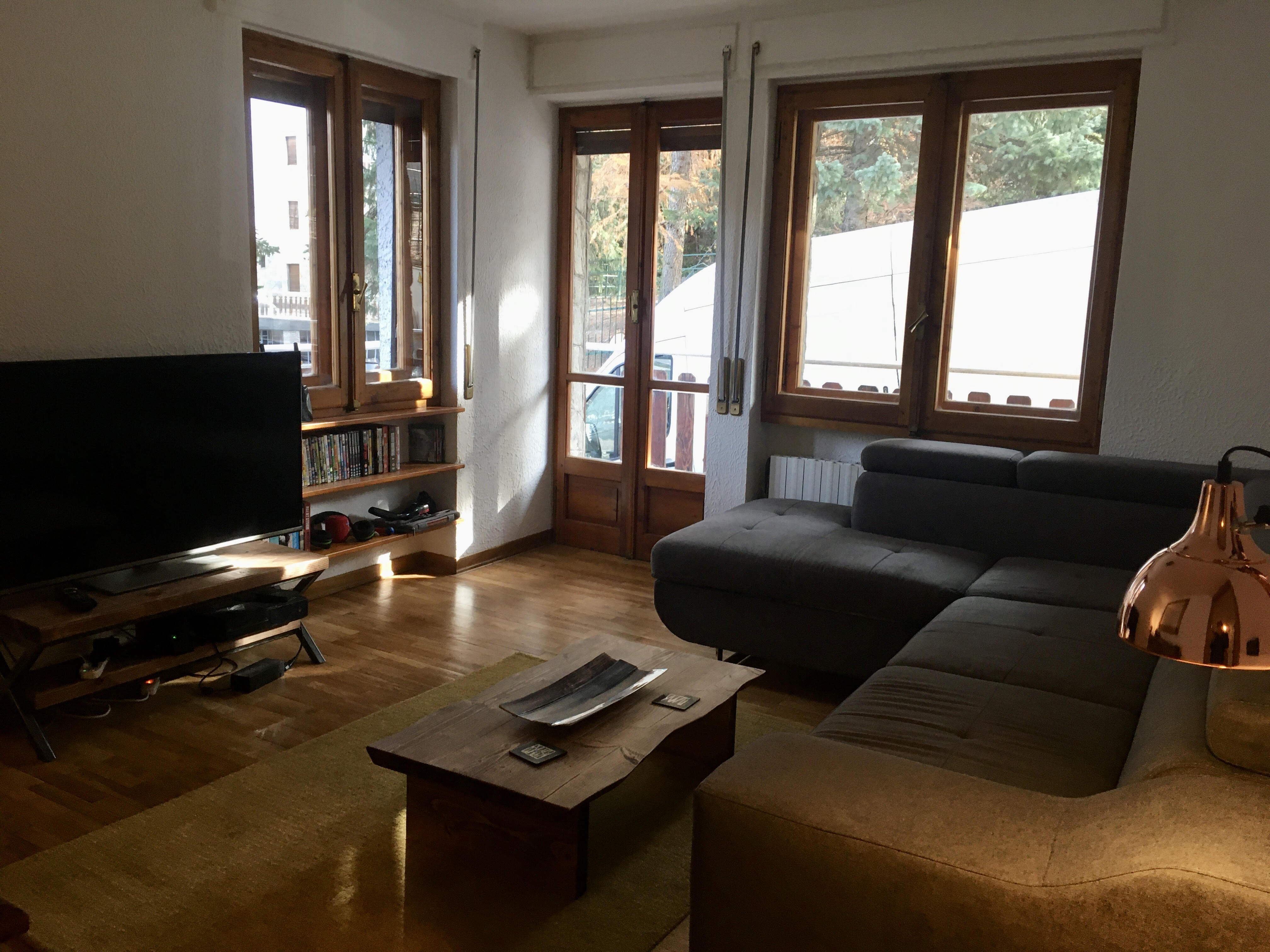 Living room Capanna lipi sauze d'oulx ski apartment accommodation